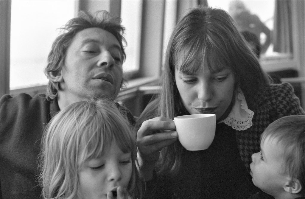 Serge, Jane, Kate Barry et Charlotte 1972